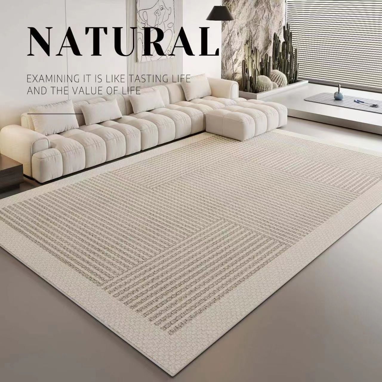 Carpetins Cream Style Light Luxury Advanced Bedroom Room Study Modern Sofa Table Carpet