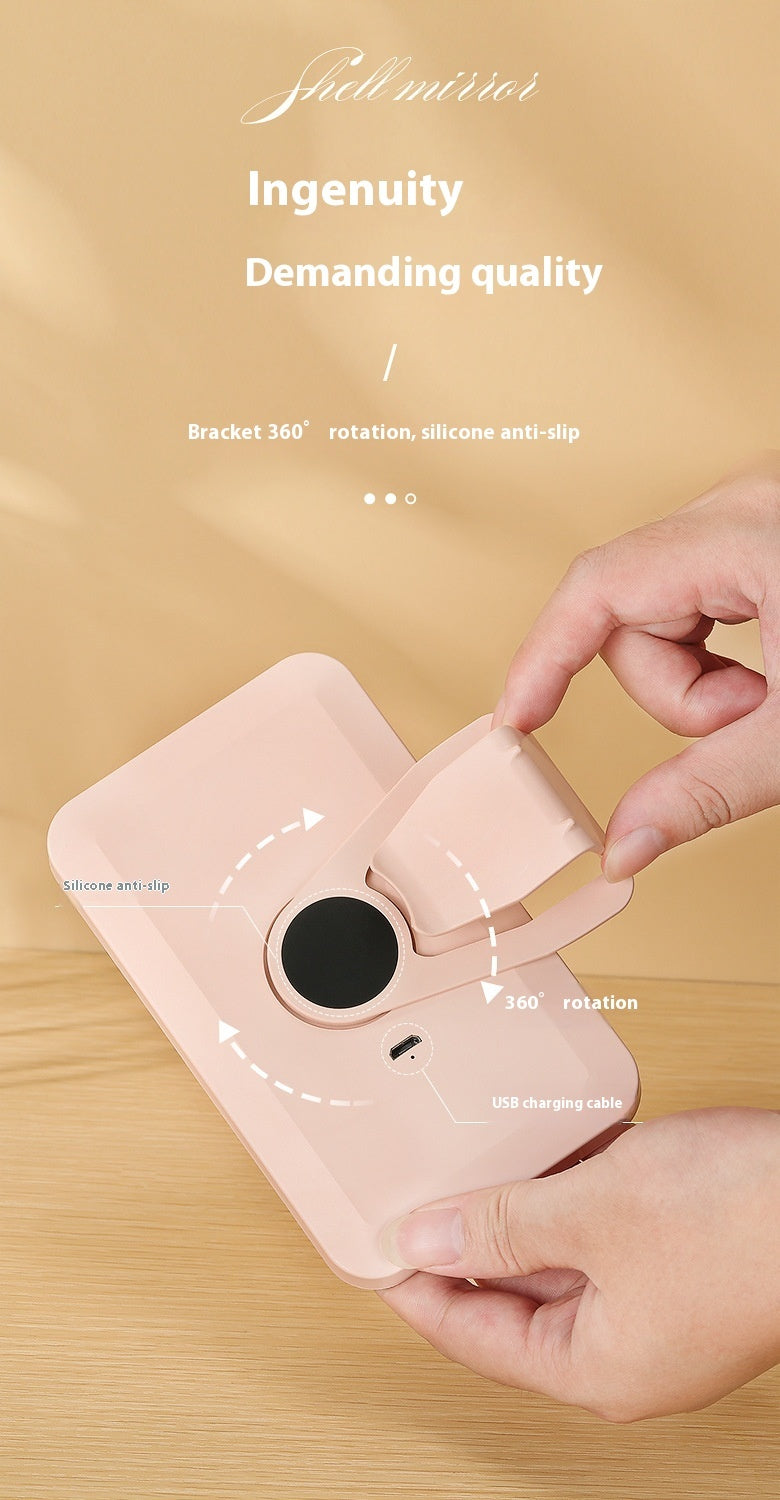 Espejo de auto con luz para maquillar