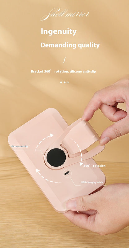 Espejo de auto con luz para maquillar