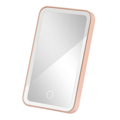 Espejo de auto con luz para maquillar