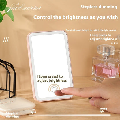 Espejo de auto con luz para maquillar